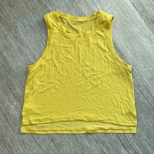 Yellow Lululemon tank size 4